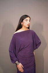 ELECTRIC PURPLE DRAPE MAXI