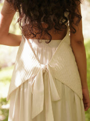 Pleated Back Bow Skirt Set