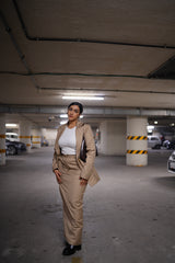 Camel Maxi Skirt / Blazer Set