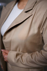 Camel Maxi Skirt / Blazer Set