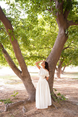 Cream Cut Out Maxi